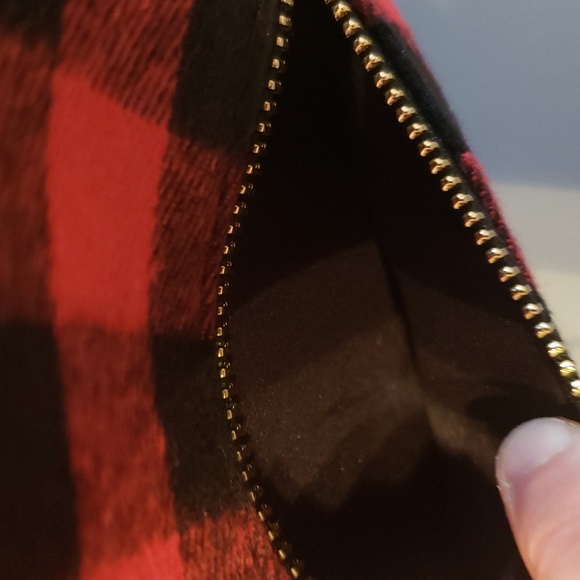 PEANUTS red black Buffalo check mini Backpack wallet keychain 3 pc gift set NWT - Picture 3 of 7